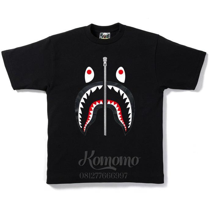 Kaos Shark Zipper Tee A Bathing Ape - Baju Bape / T-Shirt/ Tumblr Tee - Sale Promo!!