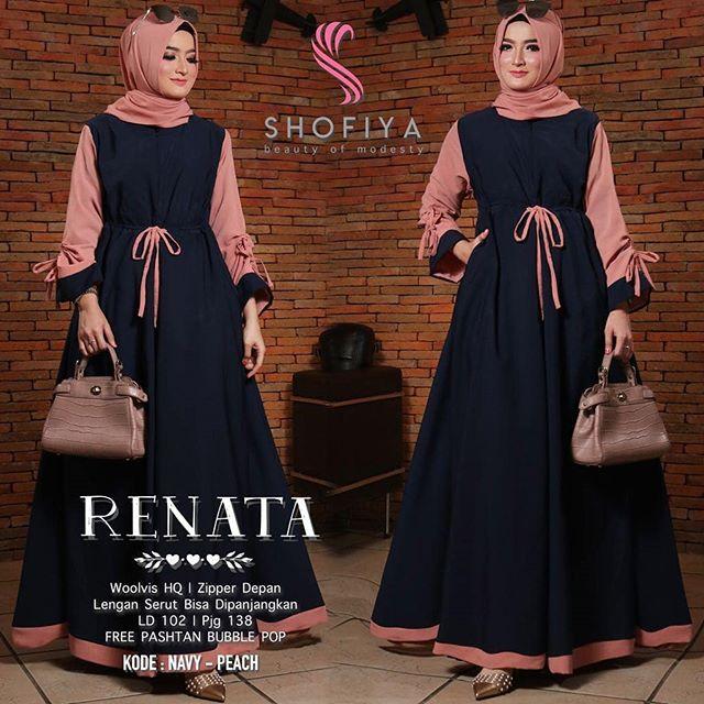 Renata Dress Biru Dongker