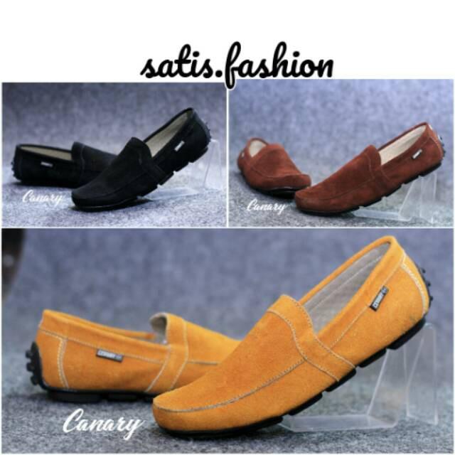 Slip On Casual Pria- Sepatu Formal Kulit Pantofel Suede Handmade Bandung Kickers Cevany
