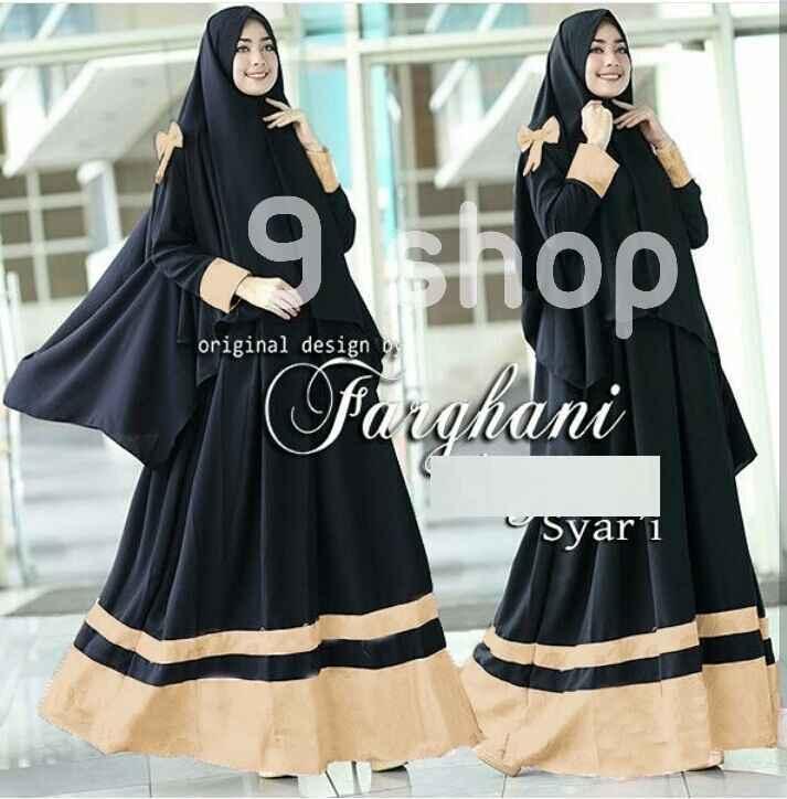9 Shop Gamis Syari Set 2 in 1 SAYRA Baju Muslim Wanita Syar'i Gaun Muslimah Maxi Dress Lengan Panjang Hijab Muslimah Baju Muslim Gamis Murah Gamsis Modern Gamis Simple Gamis Remaja Gaun Muslim