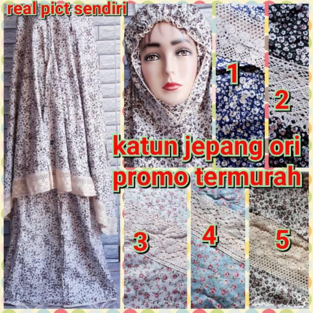 Mukena katun jepang original renda rajut mukena rajut oleh oleh umroh grosir mukena tanah abang ecer