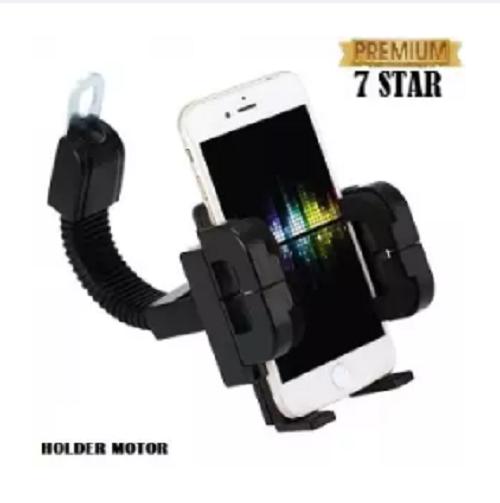 Phone Holder Motor Untuk HP / GPS Phone Holder Jepit untuk Spion motor Holder for Motorcycles - Hitam