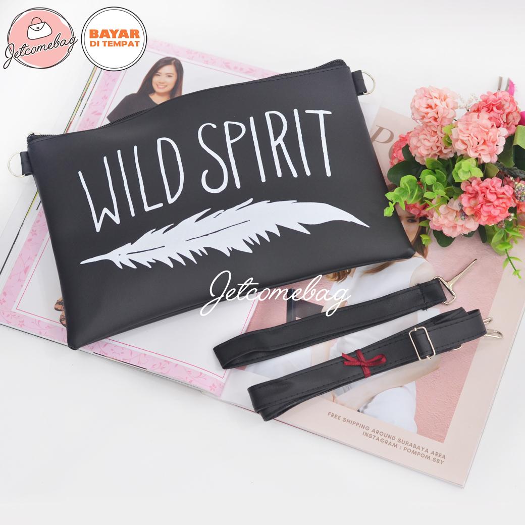 Jetcomebag Tas Fashion Wanita Lucu Sling Clutchbag - Wild Spirit