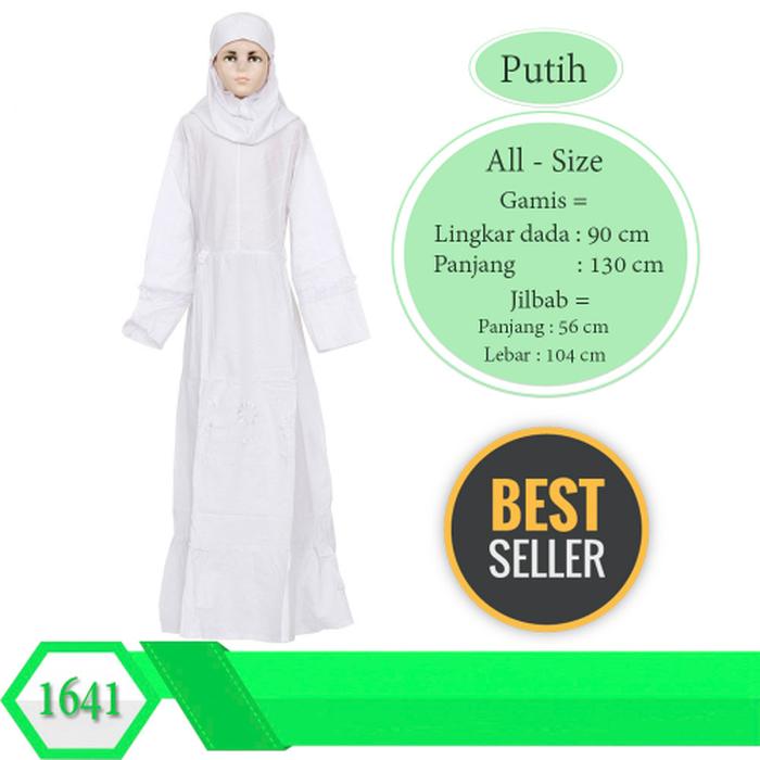 Baju gamis anak tanggung/remaja warna putih