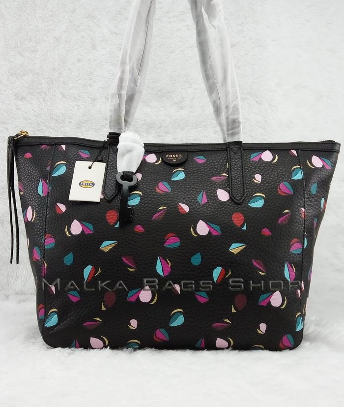 Fossil Sydney Shopper Black Multi - Tas Original - aX9Wkz