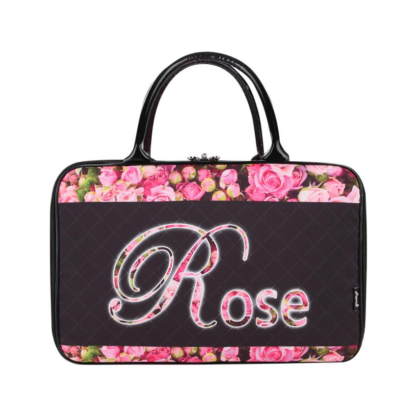 AMT Tas Travel Bag Koper Kanvas Besar Pria dan Wanita Premium Bunga Rose