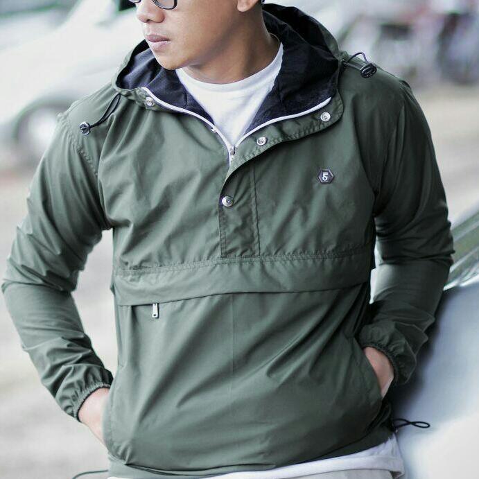 Jaket Casual taslan Maroon 100% Anti Air (waterproof)