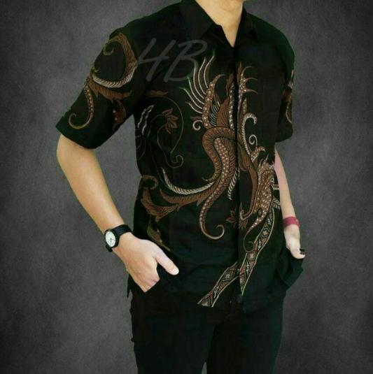 KEMEJA BATIK BATIK PEKALONGAN KEMEJA HEM BATIK PENDEK EKSLUSIF MURAH KEREN - BATIK WG99