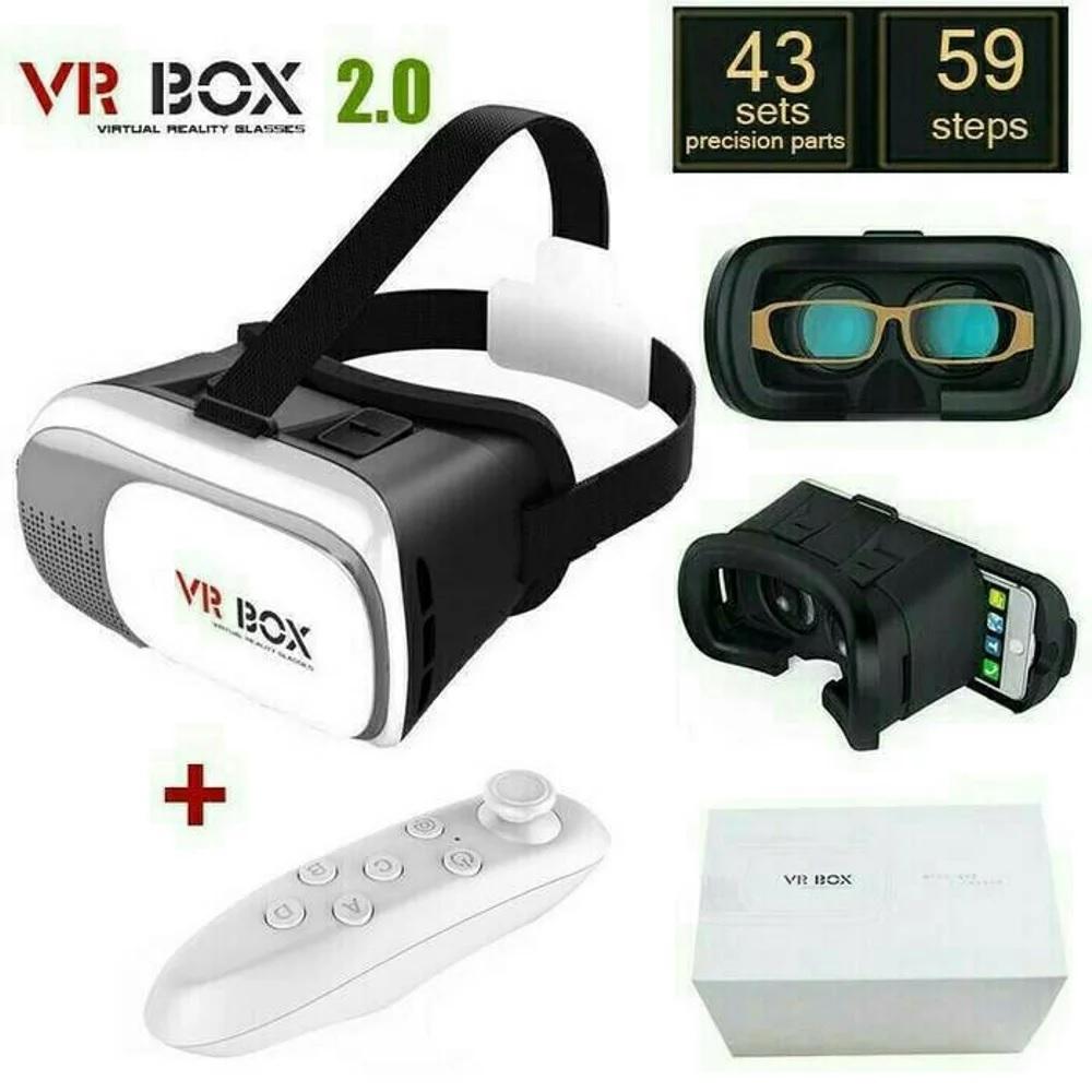 VR Box + Remote Control Virtual Reality Kacamata 3D HP + Remot Game