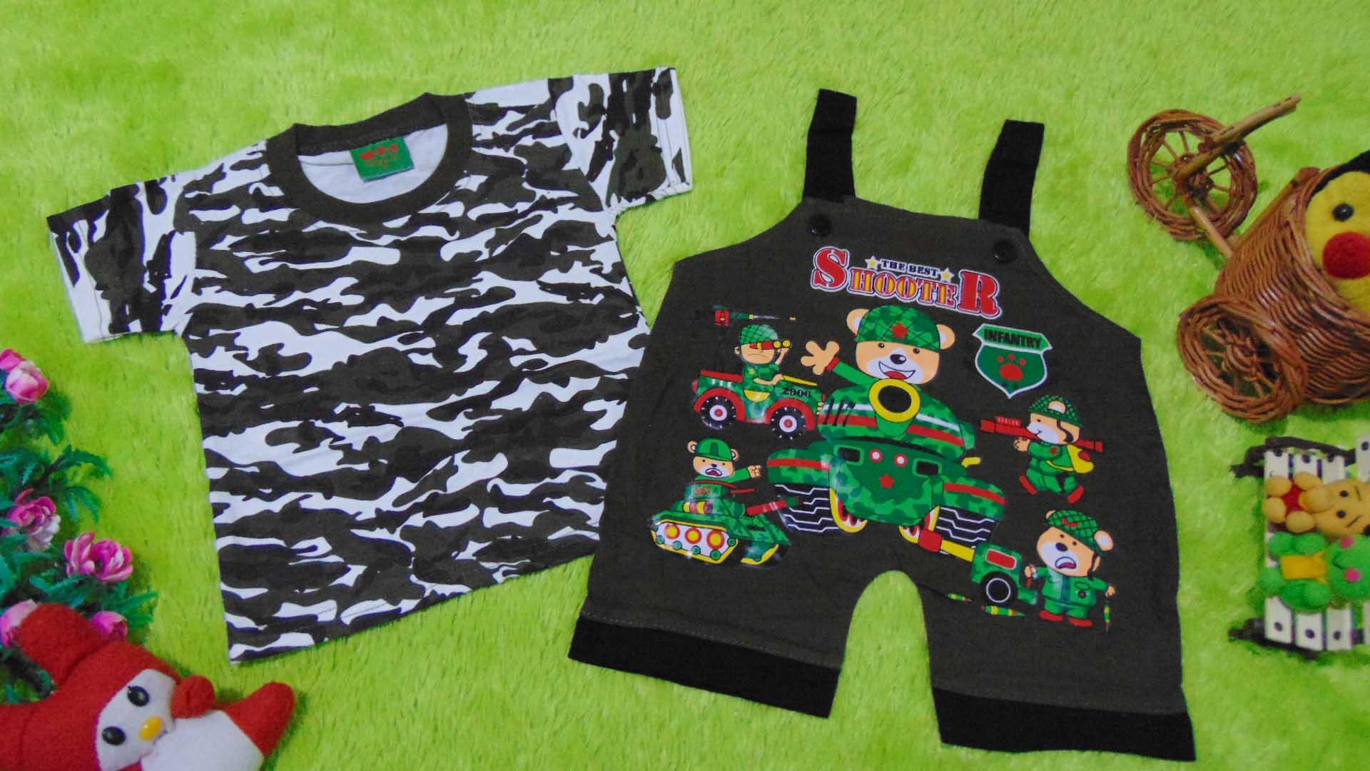 Kelebihan Kembarshop Setelan Baju Kodok Army Doreng Tentara Anak Detail Gambar kembarshop setelan baju kodok army doreng tentara anak bayi 0 12bulan motif sablon random Terbaru