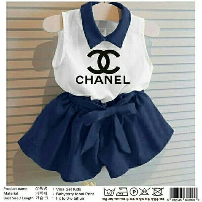 Set Kid Vina Chanel Kid Pakaian Stelan Anak Baju Anak Perempuan
