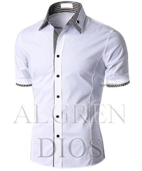 Algren Baju Hem Kemeja Pria Dios lengan pendek - Putih / Hitam / Abu Muda / Biru Danau / Slim fit / Casual / Polos / Kerja / Kantor / Katun / Kem Tangan Pendek Cowo / Atasan Cowok / Pakaian Laki laki Dewasa Slimfit