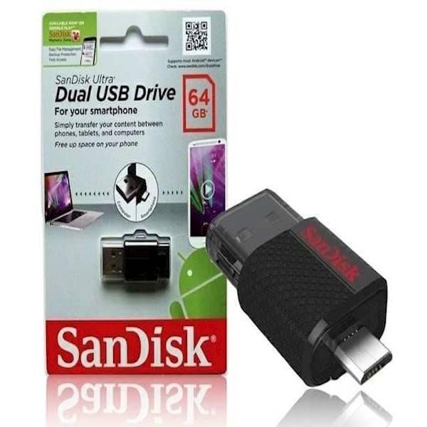 Best Seller FD / Flashdisk Sandisk 64GB Dual Drive OTG USB 3.0