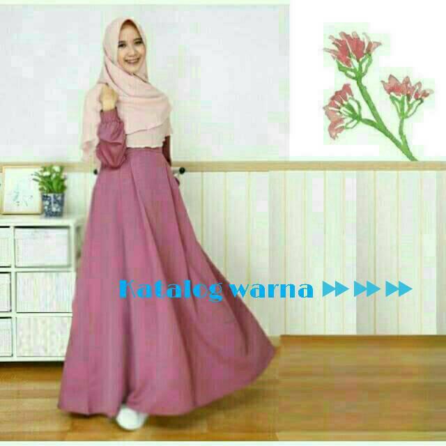 Gamis baloteli shofiya dress kualitas dress resa hijab busana syari baju muslim kaftan maxidress biru Turkish