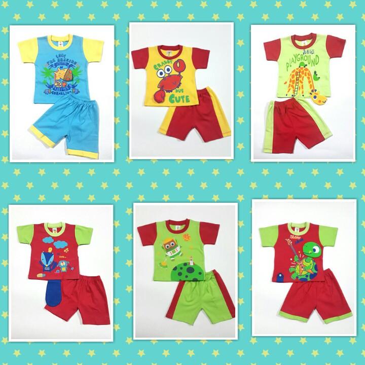Baju Setelan Anak Lakilaki Baju Anak Cowok Setelan Kaos Umur 3 Sd 9 Bulan