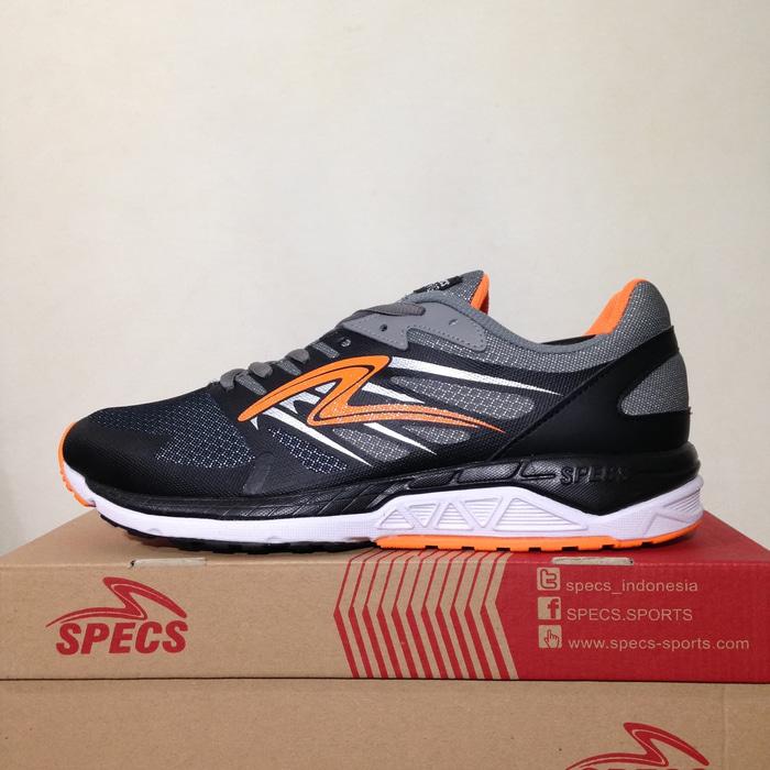 Sepatu Running/Lari Specs Dual Cruiser Black Grey Mango 200524 Ori - FwMx87