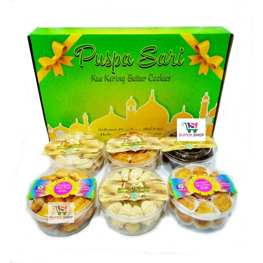 Paket Kue Kering Lebaran Idul Fitri PUSPA SARI (Isi 6 Toples)