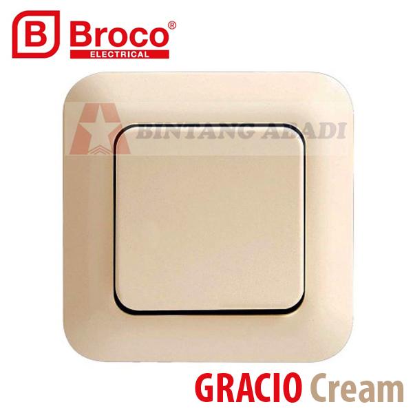Termurah Broco Saklar Engkel IB Inbow Gracio Cream 4161-11 / Single Switch SNI Harga Grosir