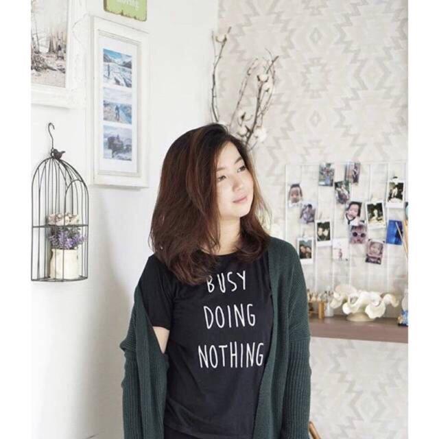 Polo Shirttshirt Busy Doing Nothing Tumbler Ter - Hitam No. 06 Murah kode dhala-FF425