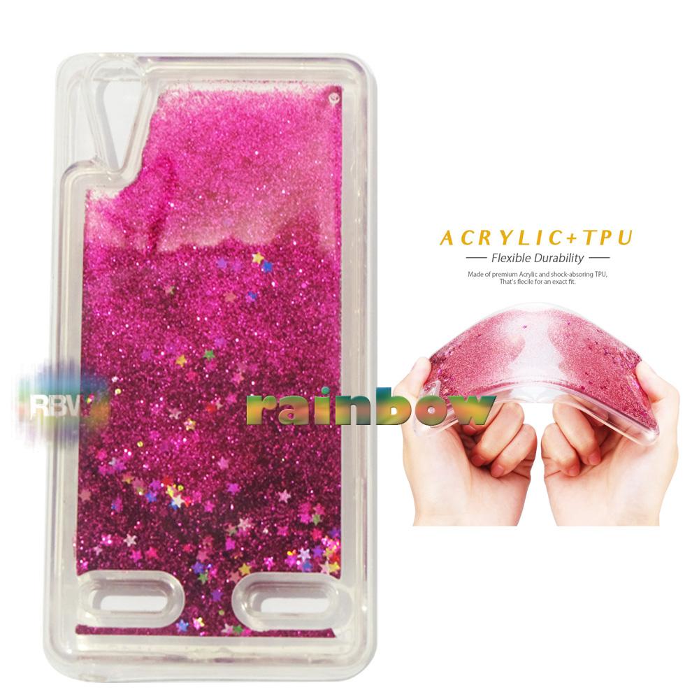Rainbow Case Water Glitter Lenovo A6000 Pink Tua / Sparkle Case Liquid Lenovo A6000 / Soft Case Aquarium Lenovo A6000 / Case Blink Blink / Glitter Case / Sparkly Case Unik / Bumper Silikon Case / Jelly Case Hp / Casing Lenovo A6000 - Dark Pink