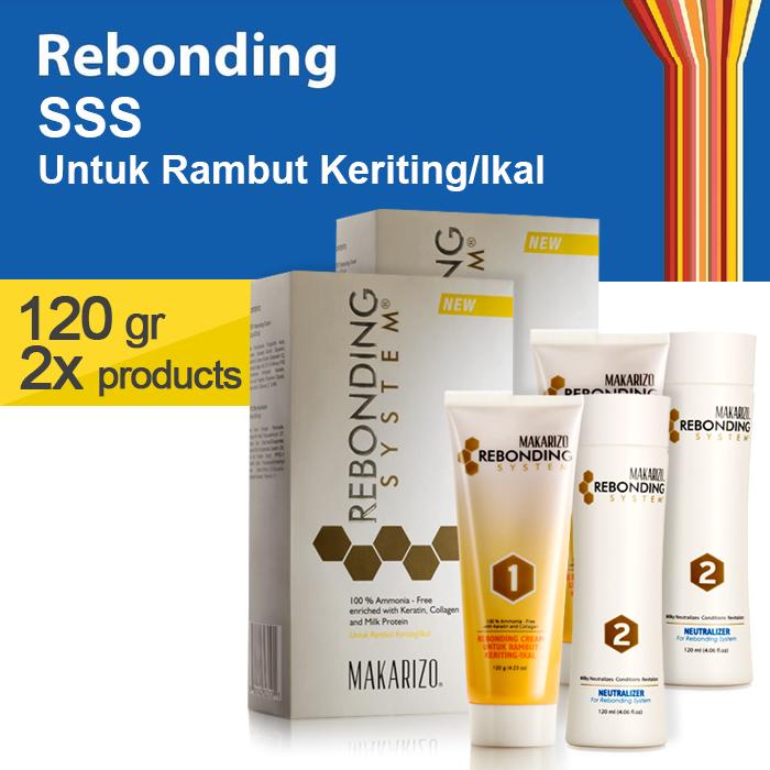 Paket Isi 2 - Makarizo Rebonding System SSS Pelurus Rambut Ikal 120 gr