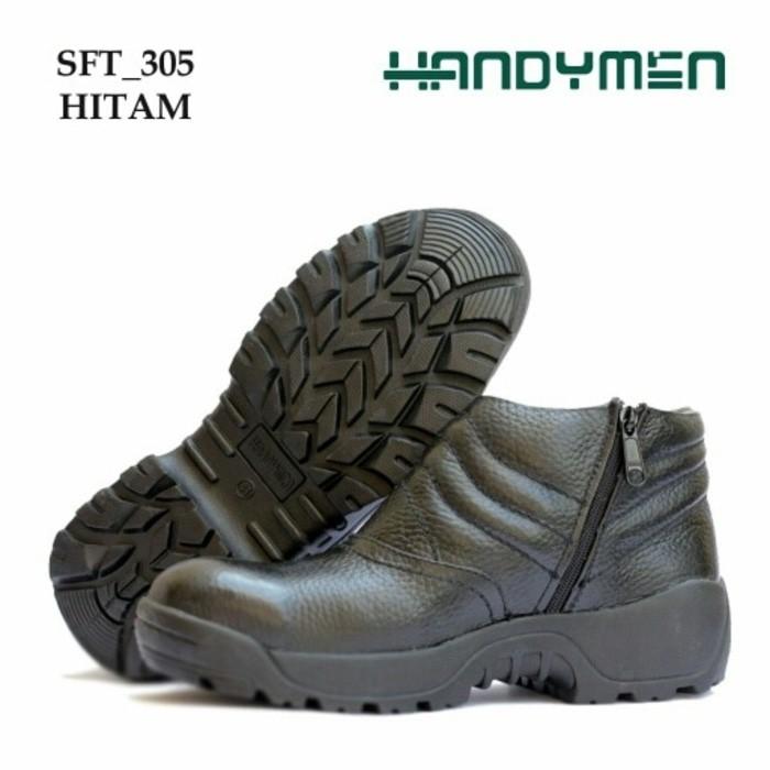 Promo Termurah Sepatu Boot/Safety Shoes Handymen 305/Resleting Gratis Ongkir