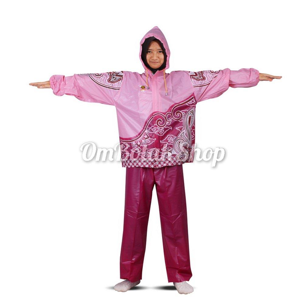 Jas Hujan Setelan Batik 68285 Tiger Head. Stelan Jaket Motor Nusantara