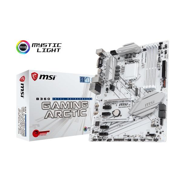 MSI Performance GAMING Intel Coffee Lake B360 LGA 1151 DDR4 Onboard Graphics CFX ATX Motherboard - B360 GAMING ARCTIC
