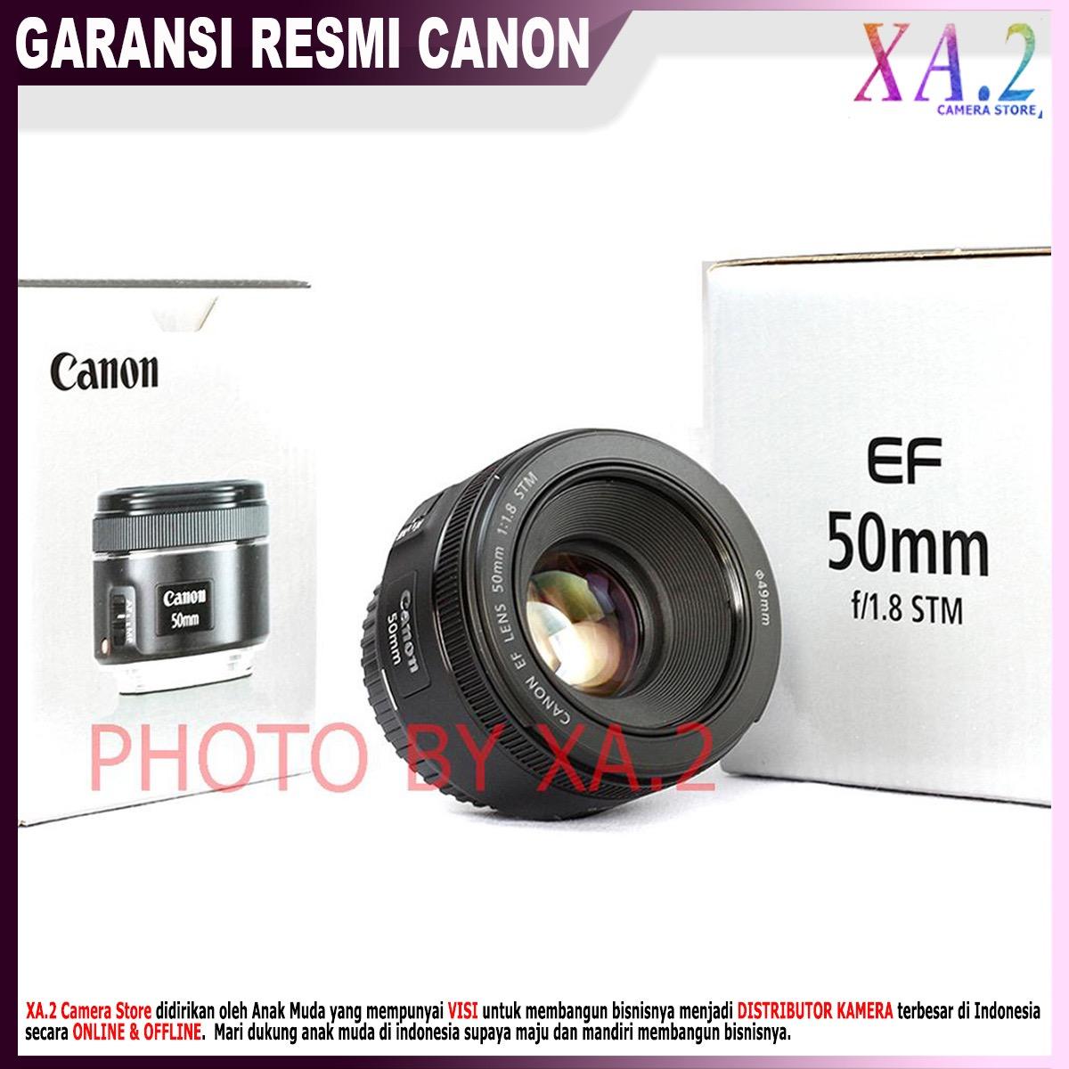 LENSA FIX CANON EF 50MM F/1.8 STM - GARANSI RESMI 1 TAHUN