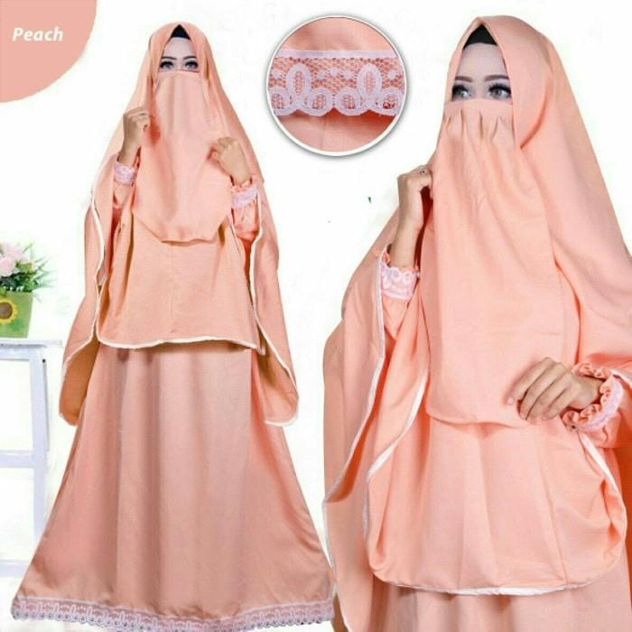 (JNH Shop) Busana Muslim Gamis Cadar Syari Fitria Gold Salem Peach Dusty Hijau TM