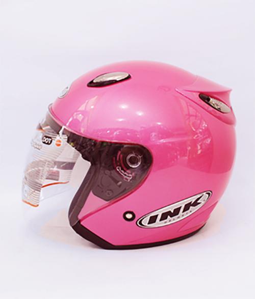 Helm basic ink Centro warna Pink Magenta Metallic