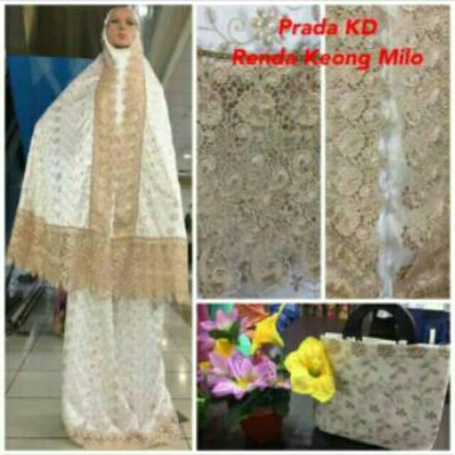 Murmer!!Mukena sutra paris milo renda KD full bordir milo