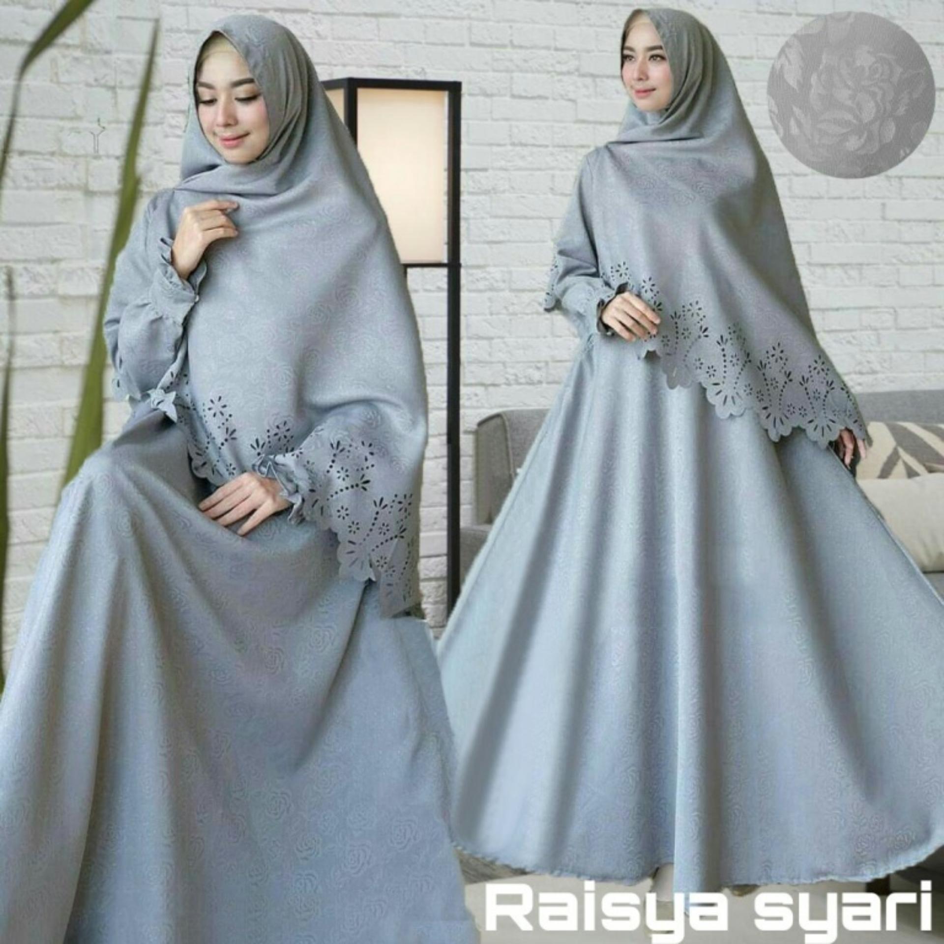 DRESS MUSLIM RAISYA BALOTELI LASER GAMIS 1 SET BERGO GROSIRAN TANAH ABANG