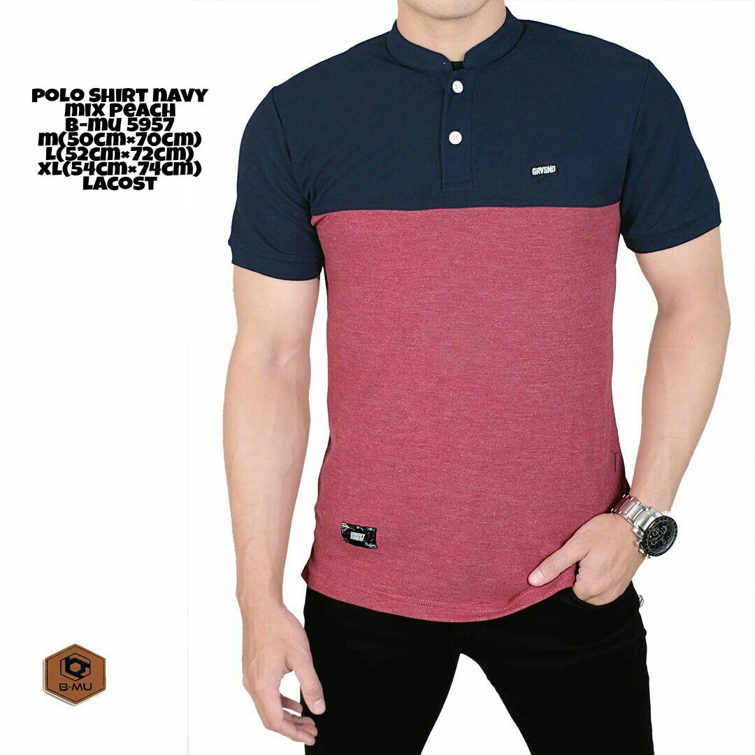the most - Poloshirt sanghai Navy Mix peach Koas koko grandad baju pria murah kaos polo shirt cowok distro Lazada Birthday
