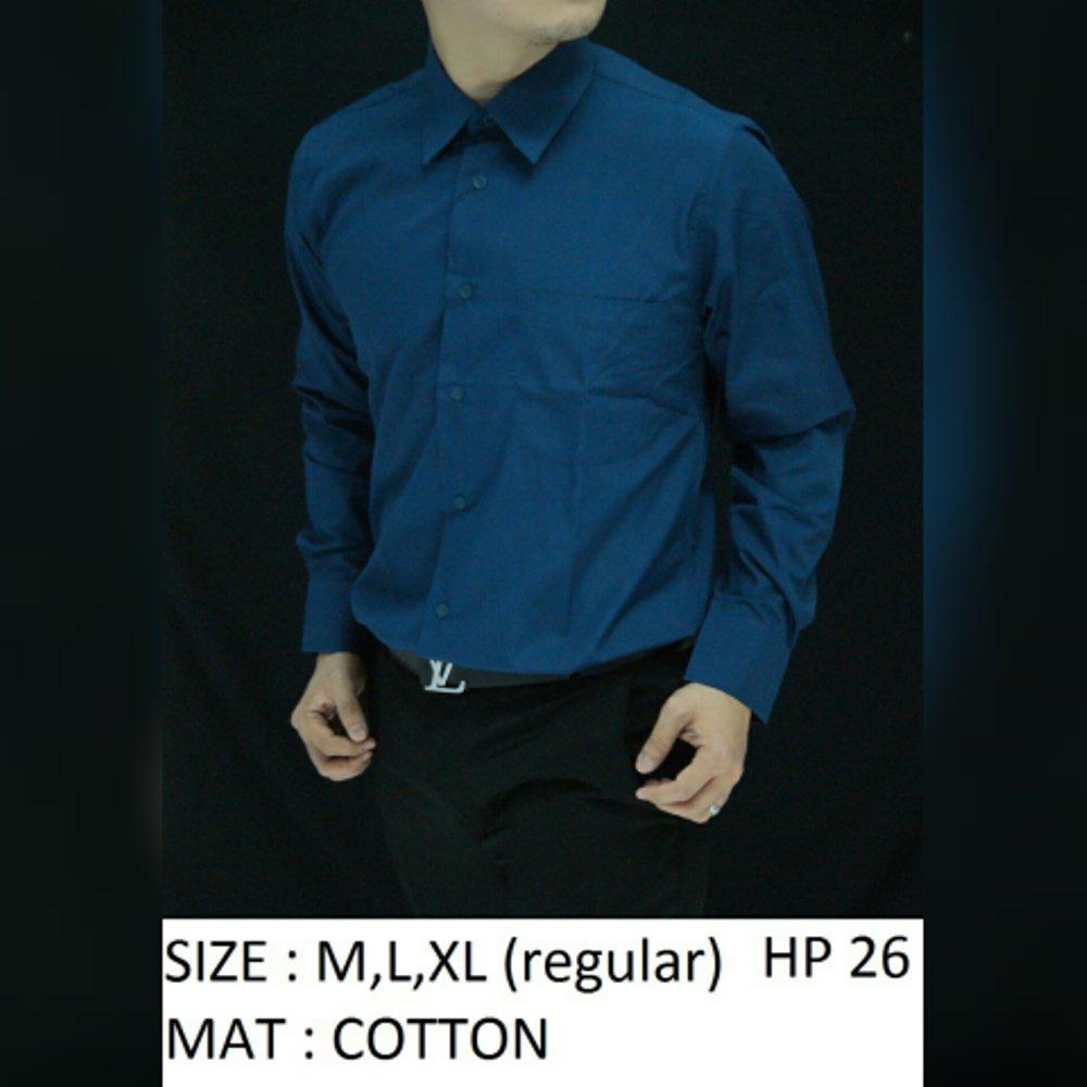 Kemeja Regular HP26 ( batik slimfit pria jas dasi jaket kaos baju koko sweater blazer celana jeans gamis blouse pakaian tidur ) di lapak New Trendy newtrendy