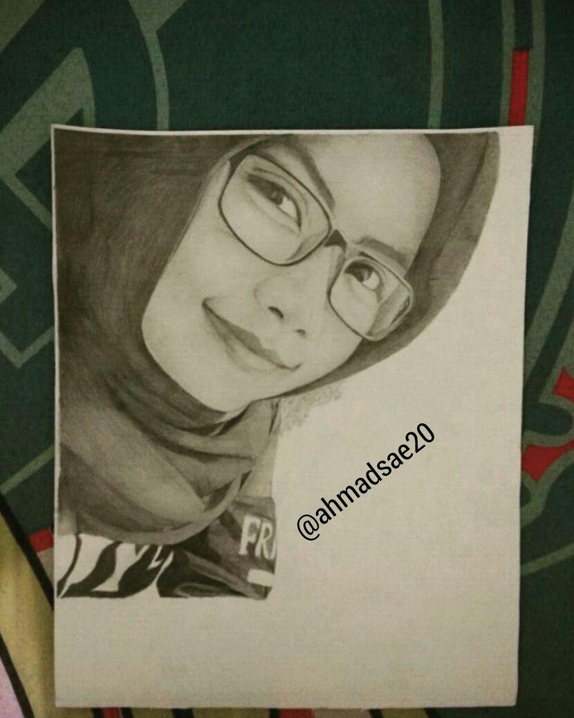 Sketsa wajah/lukis wajah keren dari pensil asli ( Custom A4 - Bisa Untuk Kado Unik )