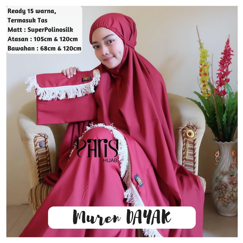 PARISKU MUKENA RENDA DAYAK Katun Super Polynosilk Premium dusty PO 5 hari