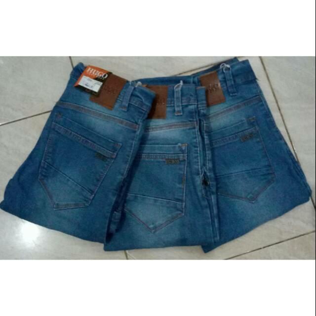Celana Hugo Boss Jeans Casual Jeans Super Stretch Bawahan Simple Pria Modern Trendy Baju Model Terbaru