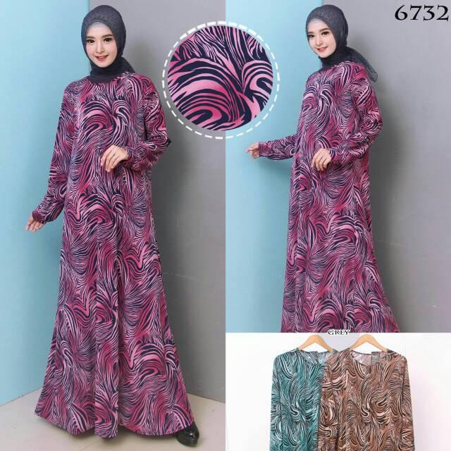 PROMO GAMIS JERSEY MURAH!! Baju Gamis Wanita Gamis Jumbo XXL Jersey Korea 6732 PURPLE XXL