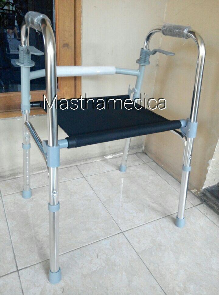 Walker + Tempat Kursi Duduk Alat Latihan Jalan penderita pasien Stroke