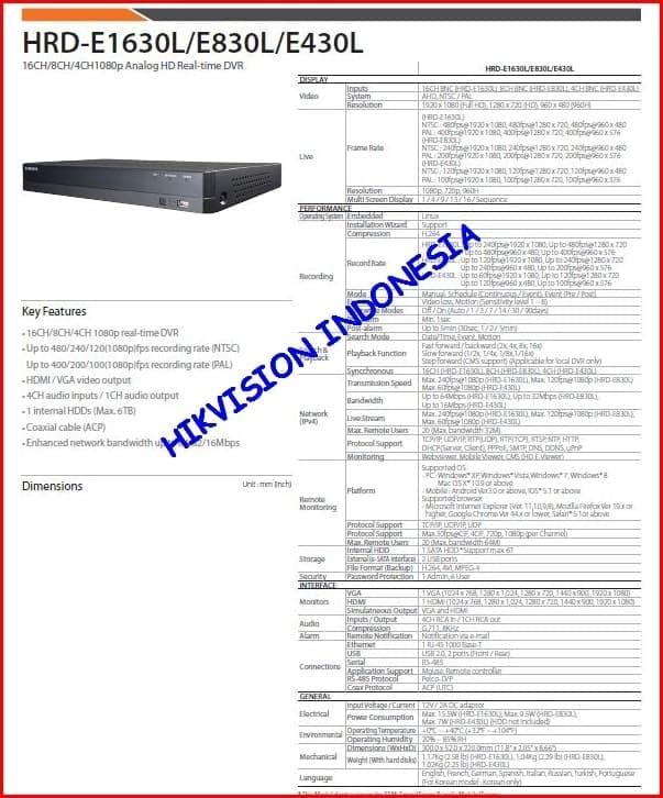 PROMO - DVR AHD SAMSUNG 1080P ORIGINAL HRD-E830L