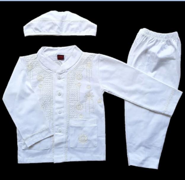 Baju Muslim Koko 6 12 Bulan Anak Bayi Laki Laki Setelan Set Peci