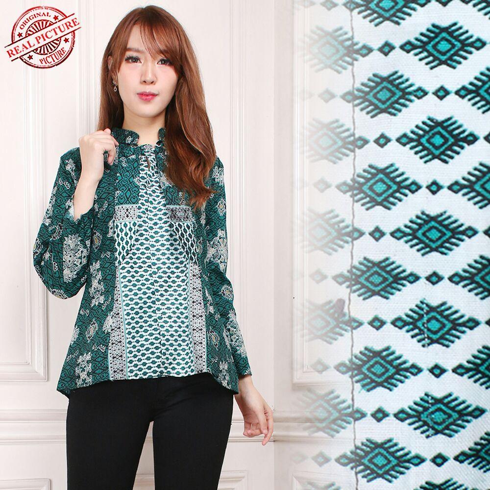 168 Collection Tn Atasan Blouse Shakila Kemeja Batik Wanita