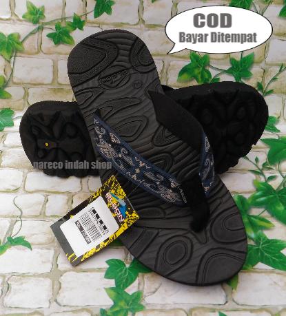 Sandal Gunung Jepit Pria/Wanita Model Terbaru/murah Sandal Gunung jepit elgon Nareco Indah Shop Tali Motif Batik Biru