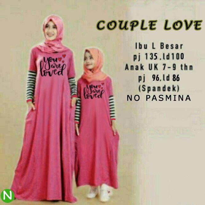8816 couple maxi love/couple ibu dan anak/couple muslim/baju hijab