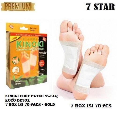 Kinoki Foot Patch Koyo Detox Ampuh Buang Racun 7 Box Isi 70 Pads - Gold