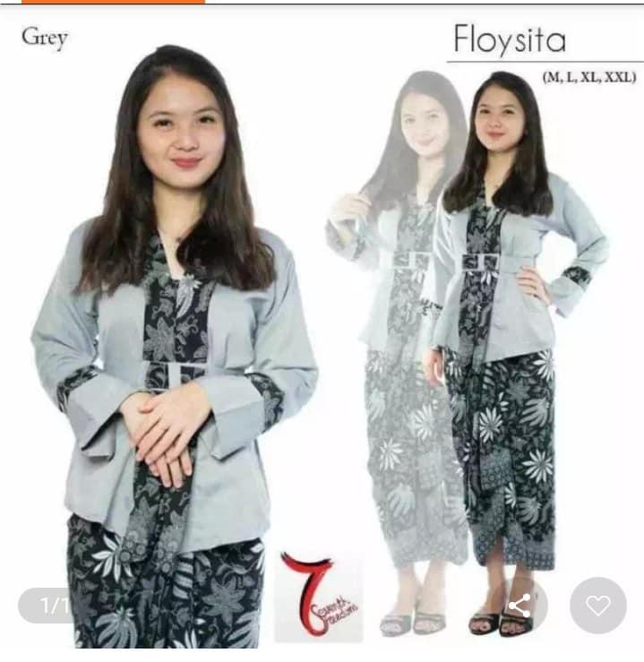setelan kebaya modern floy / baju batik wanita / kebaya tradisional / kebaya kutu baru /