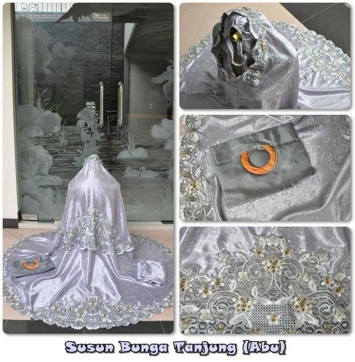 Mukena Susun Bunga Tanjung (ABU) / PERLENGKAPAN SHOLAT / ALAT SHOLAT / TELEKUNG / MUKENA / MUKENA DEWASA TERMURAH / MUKENA DEWASA BERKUALITAS / BEST SELLER / MUKENA KEKINIAN / MUKENA MURAH