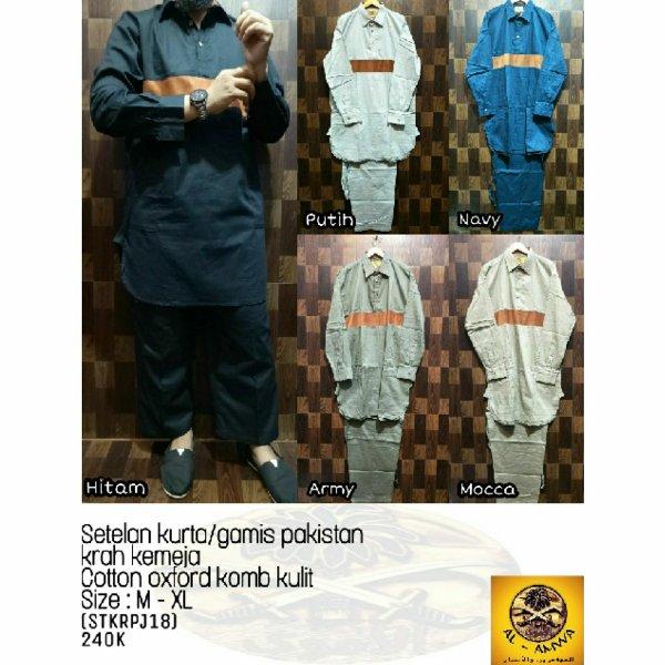 Setelan baju celana Koko kurta Gamis Pakistan Al amwa Muslim