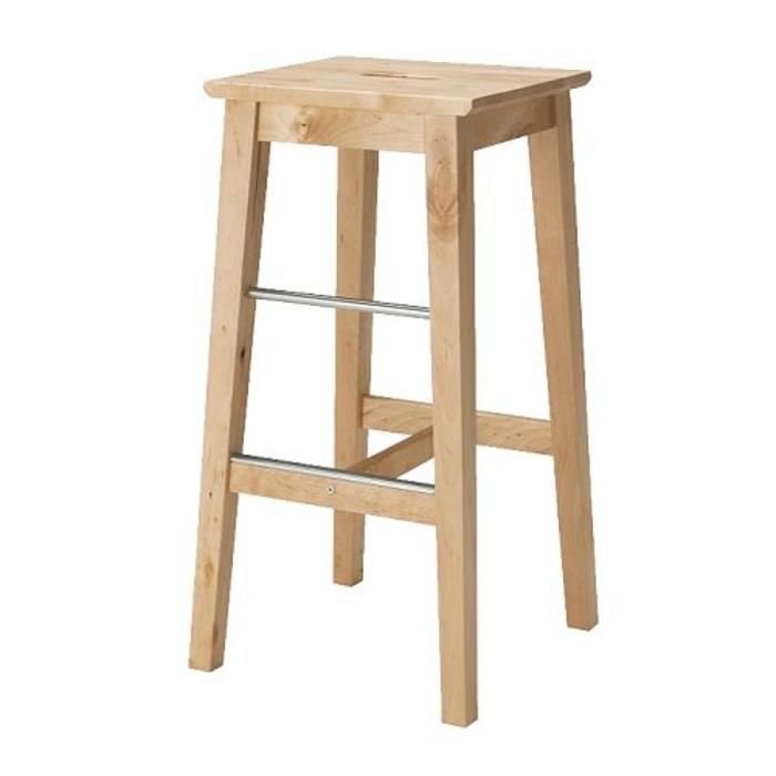 IKEA BOSSE Kursi bar 74 cm, kayu birch